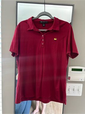 Magnolia Lane Women’s Burgundy Polo Shirt w/ Masters Logo Size XL